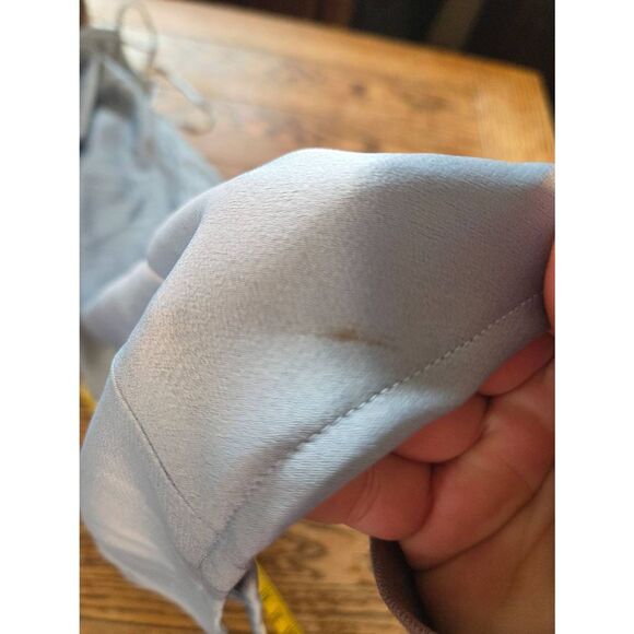 Sachin and Babi Anthropologie BLHDN Dusty Blue Cowl Neck Bridesmaid Dress Sz 0 - Picture 5 of 5